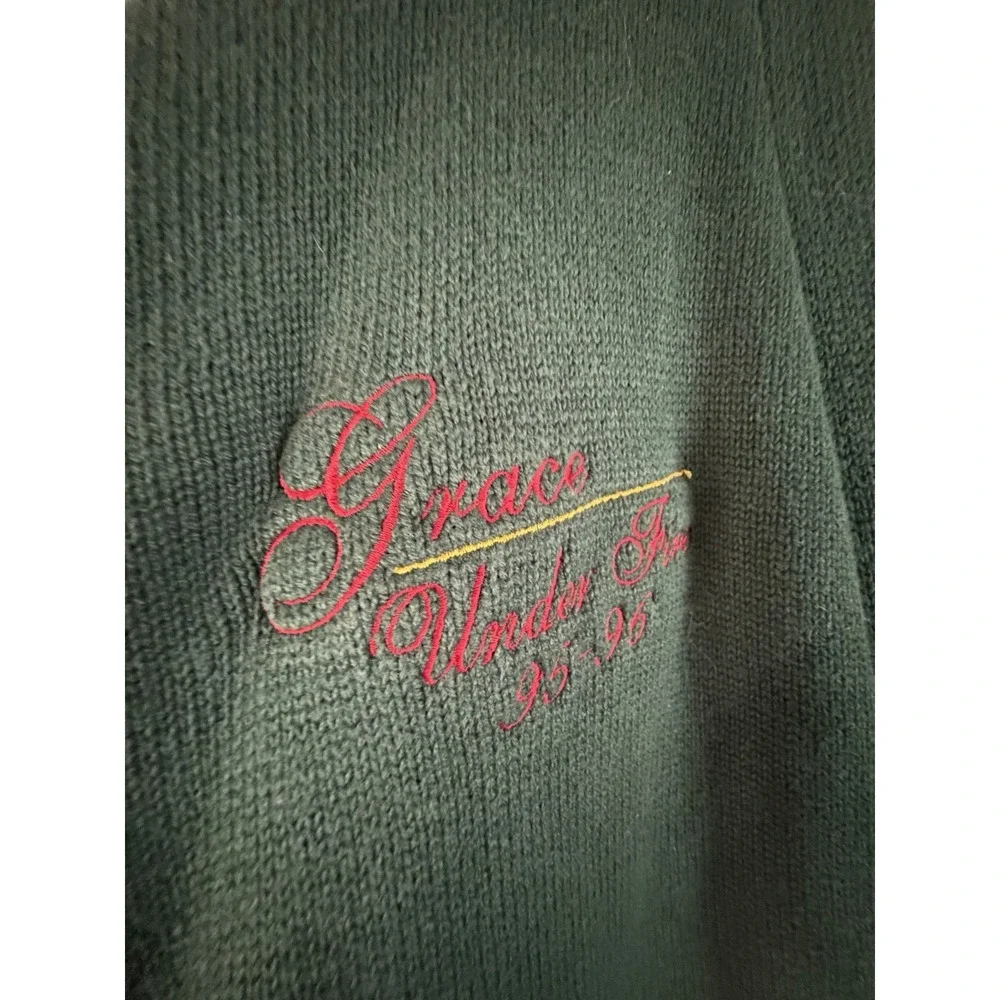 Vintage 90s Grace Under Fire TV Show Cast & Crew Varsity Cardigan Sweater MensXL